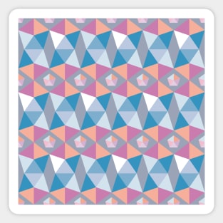 pentagons rose blue Sticker